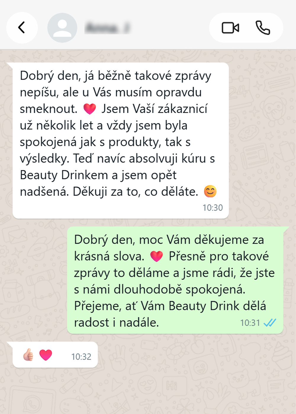 Spokojené zákaznice si píší o produktu